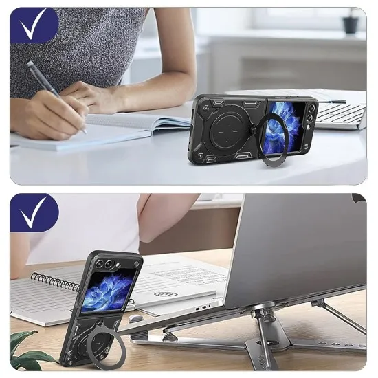 Husa pentru Samsung Galaxy Z Flip5 - Techsuit CamGuard Pro - Purple Husa pentru Samsung Galaxy Z Flip5 - Techsuit CamGuard Pro - Purple