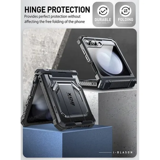 Husa pentru Samsung Galaxy Z Flip6 + Folie - I-Blason Armorbox - Black Husa pentru Samsung Galaxy Z Flip6 + Folie - I-Blason Armorbox - Black