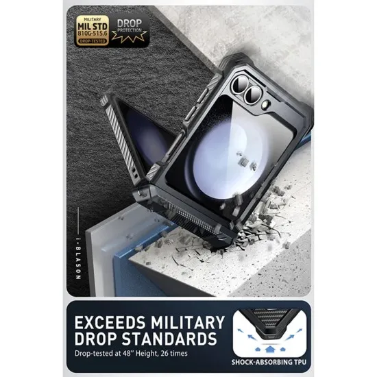 Husa pentru Samsung Galaxy Z Flip6 + Folie - I-Blason Armorbox - Black Husa pentru Samsung Galaxy Z Flip6 + Folie - I-Blason Armorbox - Black
