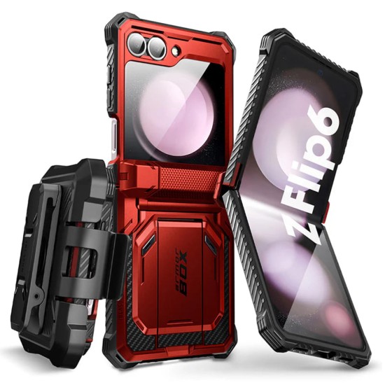 Husa pentru Samsung Galaxy Z Flip6 + Folie - I-Blason Armorbox - Ruddy