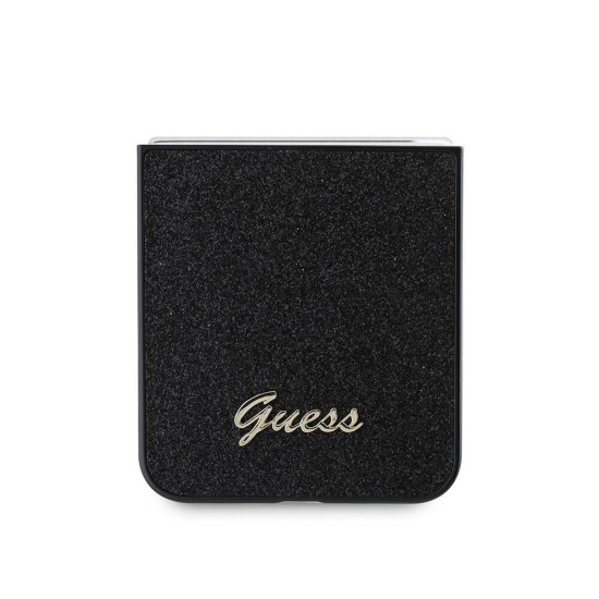 Husa pentru Samsung Galaxy Z Flip6 - Guess Glitter Script (GUHCZF6HGGSHK) - Black