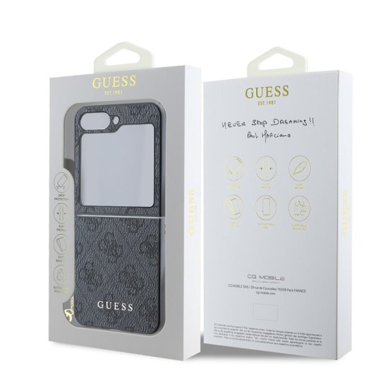 Husa pentru Samsung Galaxy Z Flip6 - Guess Hardcase 4G Charm (GUHCZF6GF4GGR) - Black