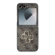 Husa pentru Samsung Galaxy Z Flip6 - Guess Leather 4G Metal Logo (GUHCZF64GMGBR) - Brown