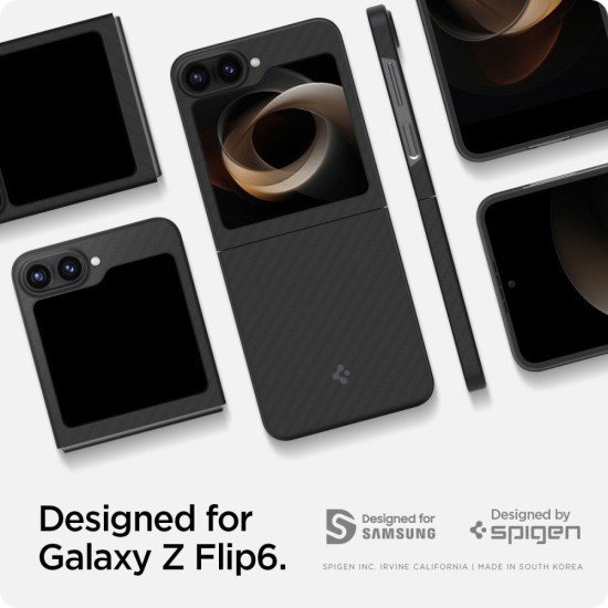 Husa pentru Samsung Galaxy Z Flip6 - Spigen Air Skin - Aramid Black