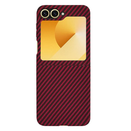 Husa pentru Samsung Galaxy Z Flip6 - Techsuit Carbonite FiberShell - Red