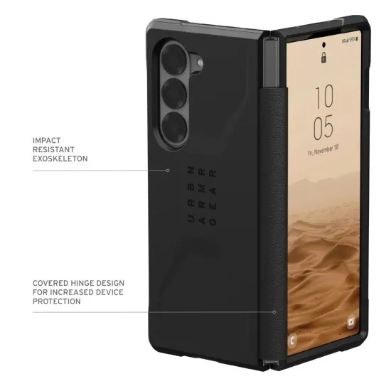 Husa pentru Samsung Galaxy Z Fold6 - UAG Civilian - Black Husa pentru Samsung Galaxy Z Fold6 - UAG Civilian - Black