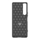 Husa pentru Sony Xperia 1 IV - Techsuit Carbon Silicone - Black