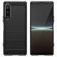 Husa pentru Sony Xperia 5 IV - Techsuit Carbon Silicone - Black