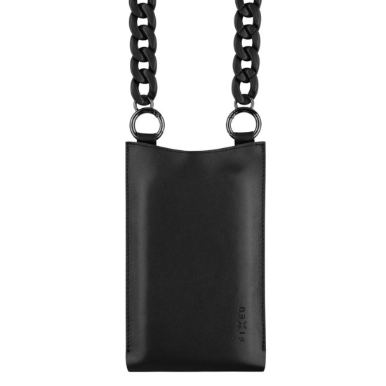 Husa pentru telefon 7 - Fixed Universal Shoulder Bag Venezia Leather (FIXVEN-BK) - Black