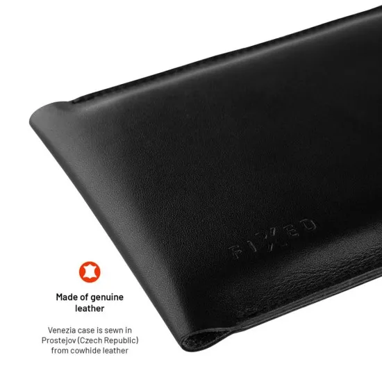 Husa pentru telefon 7 - Fixed Universal Shoulder Bag Venezia Leather (FIXVEN-BK) - Black Husa pentru telefon 7 - Fixed Universal Shoulder Bag Venezia Leather (FIXVEN-BK) - Black