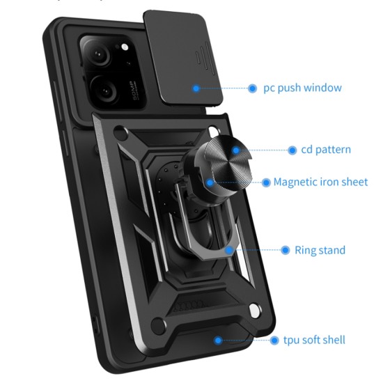 Husa pentru Xiaomi 13T / 13T Pro - Techsuit CamShield Series - Black