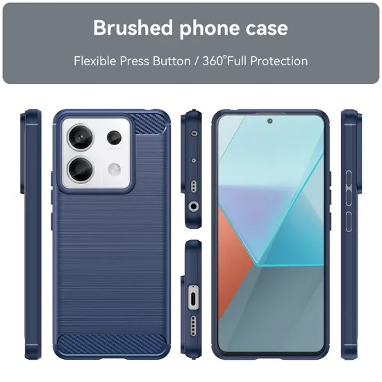 Husa pentru Xiaomi 13T / 13T Pro - Techsuit Carbon Silicone - Blue Husa pentru Xiaomi 13T / 13T Pro - Techsuit Carbon Silicone - Blue