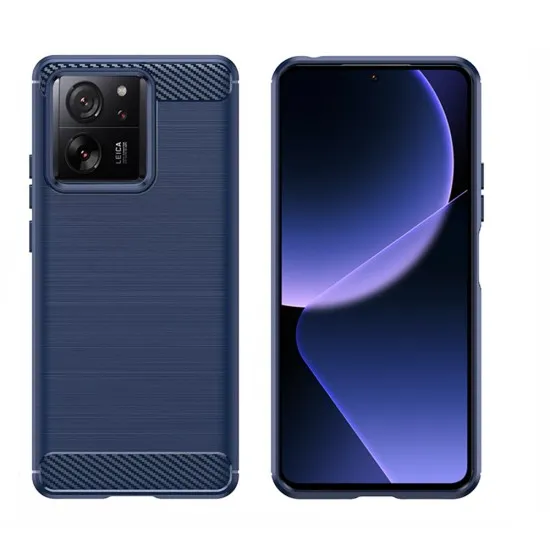 Husa pentru Xiaomi 13T / 13T Pro - Techsuit Carbon Silicone - Blue Husa pentru Xiaomi 13T / 13T Pro - Techsuit Carbon Silicone - Blue