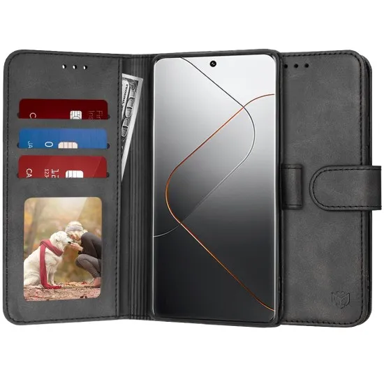 Husa pentru Xiaomi 14 Pro - Techsuit Diary Book - Black Husa pentru Xiaomi 14 Pro - Techsuit Diary Book - Black
