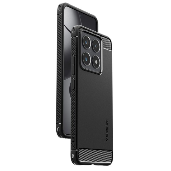 Husa pentru Xiaomi 14T Pro - Spigen Rugged Armor - Black