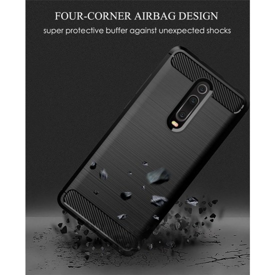 Husa pentru Xiaomi Mi 9T / Mi 9T Pro / Redmi K20 / Redmi K20 Pro - Techsuit Carbon Silicone - Black