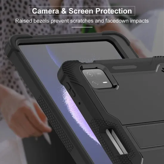 Husa pentru Xiaomi Pad 6 / Pad 6 Pro + Folie - Techsuit Rugged TabShell - Black Husa pentru Xiaomi Pad 6 / Pad 6 Pro + Folie - Techsuit Rugged TabShell - Black