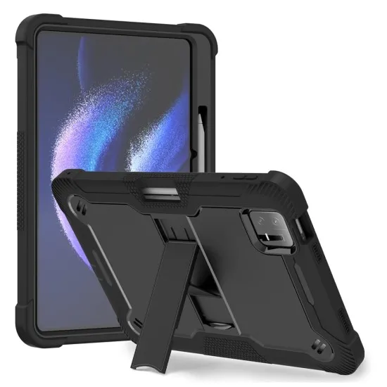 Husa pentru Xiaomi Pad 6 / Pad 6 Pro + Folie - Techsuit Rugged TabShell - Black Husa pentru Xiaomi Pad 6 / Pad 6 Pro + Folie - Techsuit Rugged TabShell - Black