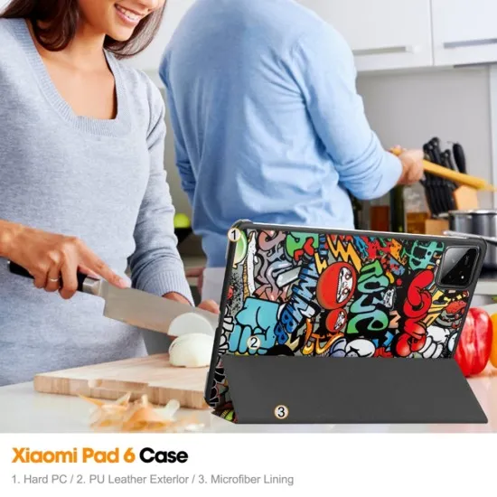 Husa pentru Xiaomi Pad 6S Pro 12.4 - Techsuit FoldPro - Urban Vibe Husa pentru Xiaomi Pad 6S Pro 12.4 - Techsuit FoldPro - Urban Vibe