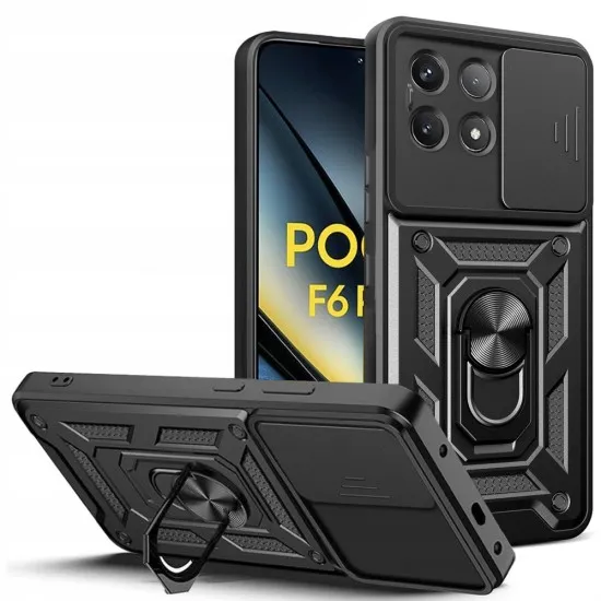 Husa pentru Xiaomi Poco F6 Pro - Techsuit CamShield Series - Black Husa pentru Xiaomi Poco F6 Pro - Techsuit CamShield Series - Black