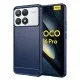 Husa pentru Xiaomi Poco F6 Pro - Techsuit Carbon Silicone - Blue Husa pentru Xiaomi Poco F6 Pro - Techsuit Carbon Silicone - Blue
