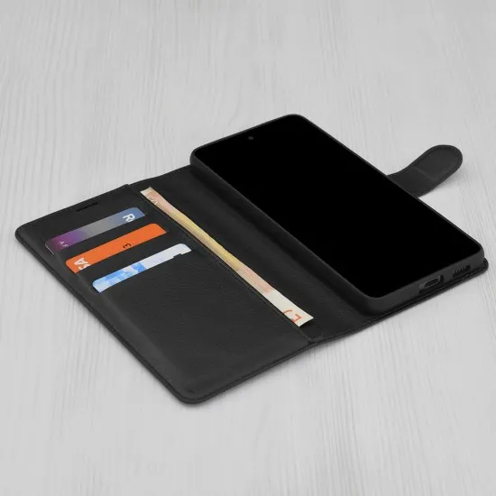 Husa pentru Xiaomi Poco F6 Pro - Techsuit Leather Folio - Black Husa pentru Xiaomi Poco F6 Pro - Techsuit Leather Folio - Black