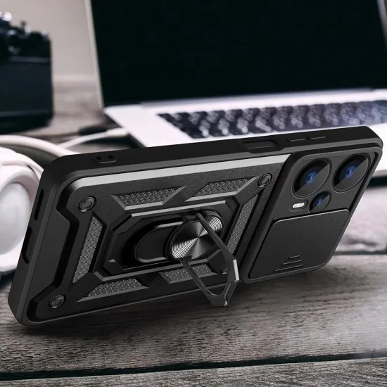 Husa pentru Xiaomi Poco F6 - Techsuit CamShield Series - Black Husa pentru Xiaomi Poco F6 - Techsuit CamShield Series - Black