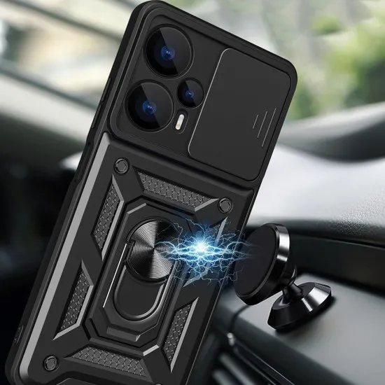 Husa pentru Xiaomi Poco F6 - Techsuit CamShield Series - Black Husa pentru Xiaomi Poco F6 - Techsuit CamShield Series - Black