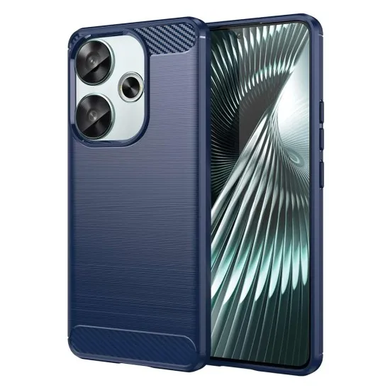 Husa pentru Xiaomi Poco F6 - Techsuit Carbon Silicone - Blue Husa pentru Xiaomi Poco F6 - Techsuit Carbon Silicone - Blue