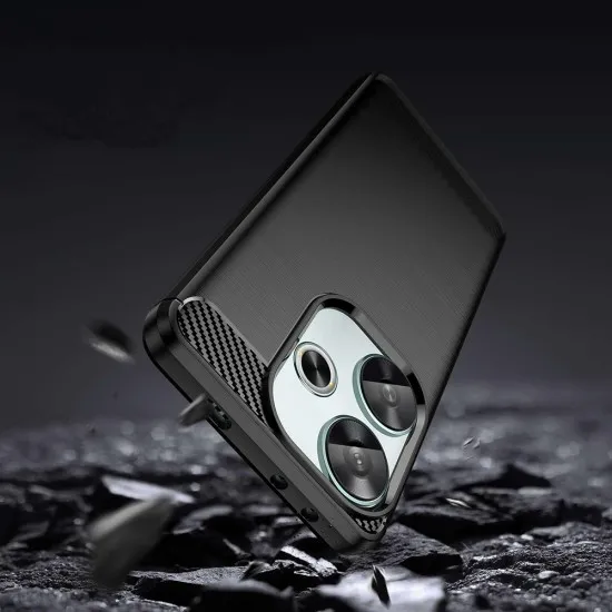 Husa pentru Xiaomi Poco F6 - Techsuit Carbon Silicone - Blue Husa pentru Xiaomi Poco F6 - Techsuit Carbon Silicone - Blue