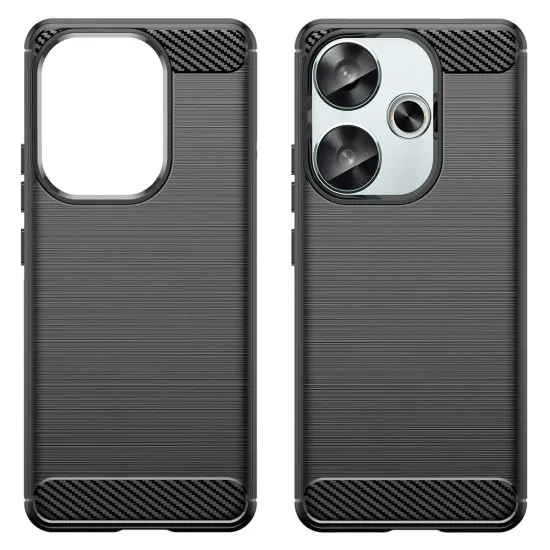 Husa pentru Xiaomi Poco F6 - Techsuit Carbon Silicone - Blue Husa pentru Xiaomi Poco F6 - Techsuit Carbon Silicone - Blue