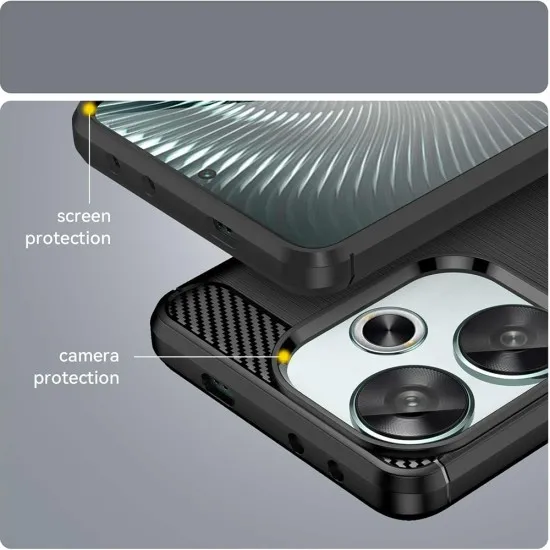 Husa pentru Xiaomi Poco F6 - Techsuit Carbon Silicone - Blue Husa pentru Xiaomi Poco F6 - Techsuit Carbon Silicone - Blue