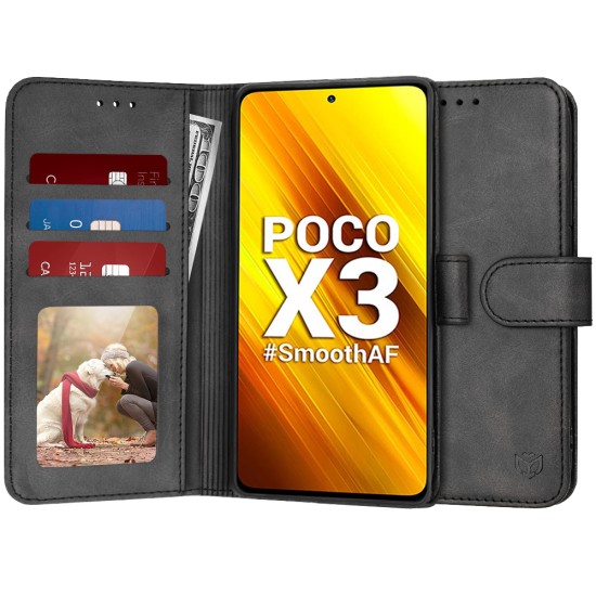 Husa pentru Xiaomi Poco X3 / Poco X3 NFC / Poco X3 Pro - Techsuit Diary Book - Black