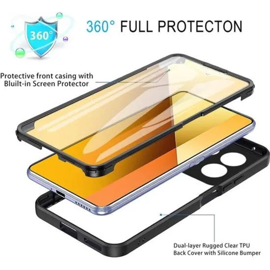 Husa pentru Xiaomi Poco X6 Pro + Folie - Techsuit ColorVerse 360 Series - Purple Husa pentru Xiaomi Poco X6 Pro + Folie - Techsuit ColorVerse 360 Series - Purple