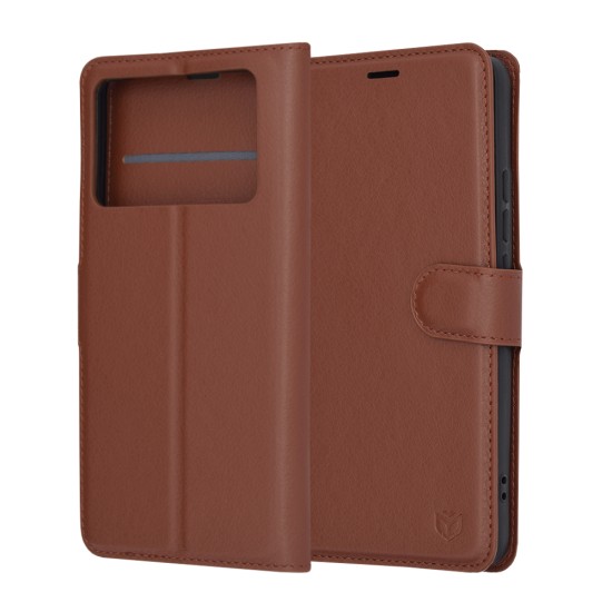 Husa pentru Xiaomi Poco X6 Pro - Techsuit Leather Folio - Brown