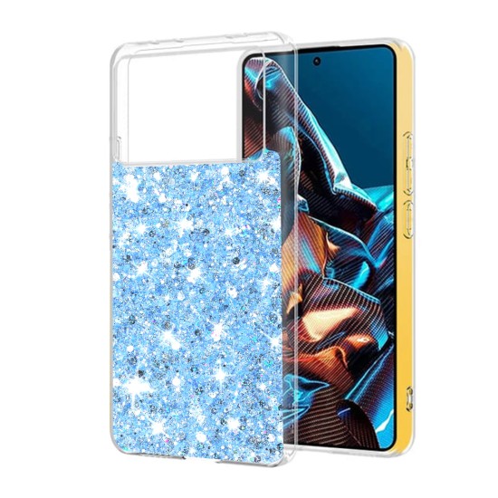 Husa pentru Xiaomi Poco X6 Pro - Techsuit Sparkly Glitter - Blue