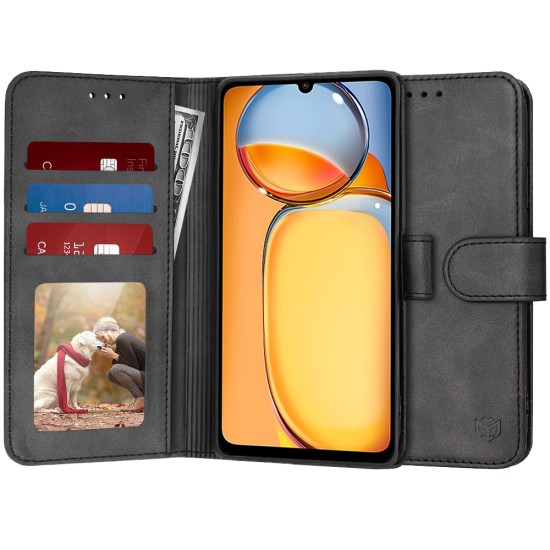 Husa pentru Xiaomi Redmi 13C 4G / 13C 5G / Poco C65 / Poco M6 - Techsuit Diary Book - Black