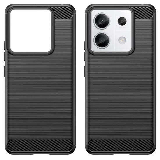 Husa pentru Xiaomi Redmi 13C 4G / 13C 5G / Poco M6 / C65 - Techsuit Carbon Silicone - Black