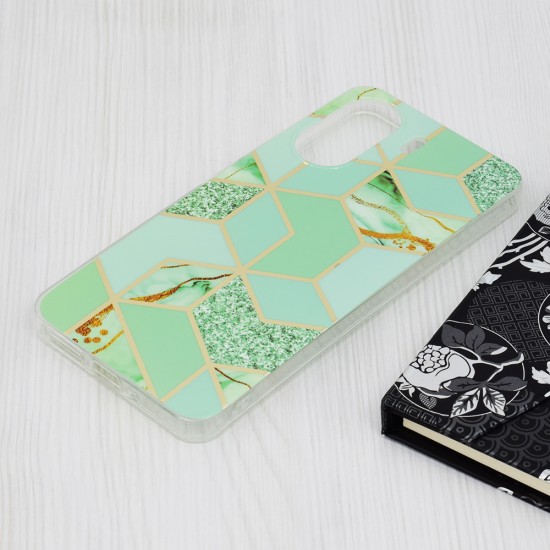 Husa pentru Xiaomi Redmi 13C 4G / Poco C65 - Techsuit Marble Series - Green Hex