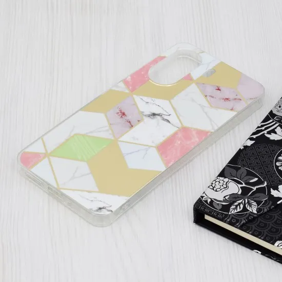 Husa pentru Xiaomi Redmi 13C 4G / Poco C65 - Techsuit Marble Series - Purple Hex Husa pentru Xiaomi Redmi 13C 4G / Poco C65 - Techsuit Marble Series - Purple Hex
