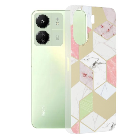 Husa pentru Xiaomi Redmi 13C 4G / Poco C65 - Techsuit Marble Series - Purple Hex