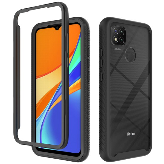 Husa pentru Xiaomi Redmi 9C / Redmi 9C NFC + Folie - Techsuit Defense360 Pro - Black