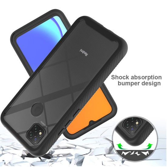 Husa pentru Xiaomi Redmi 9C / Redmi 9C NFC + Folie - Techsuit Defense360 Pro - Black