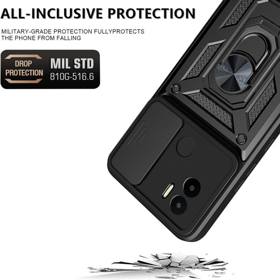 Husa pentru Xiaomi Redmi A1+ / A2+ - Techsuit CamShield Series - Black