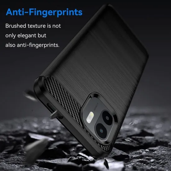 Husa pentru Xiaomi Redmi A1+ / A2+ - Techsuit Carbon Silicone - Black Husa pentru Xiaomi Redmi A1+ / A2+ - Techsuit Carbon Silicone - Black