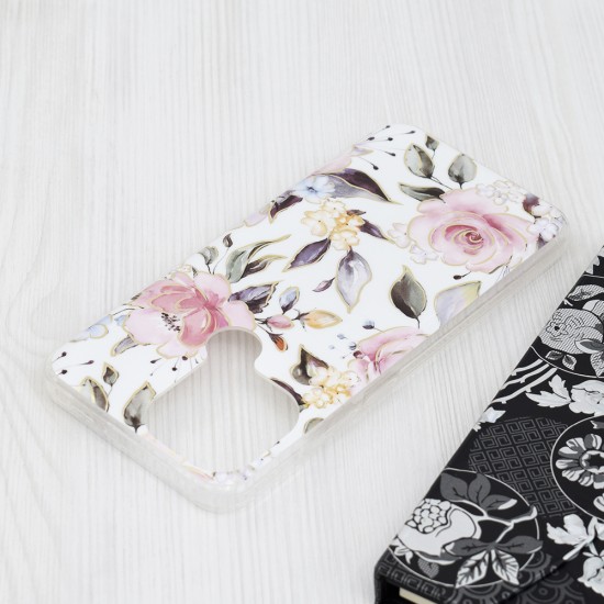 Husa pentru Xiaomi Redmi A1+ / A2+ - Techsuit Marble Series - Chloe White