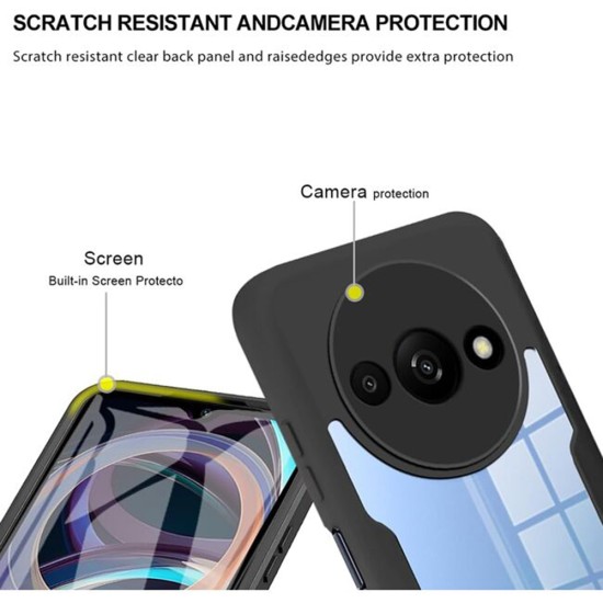 Husa pentru Xiaomi Redmi A3 + Folie - Techsuit ColorVerse 360 Series - Black