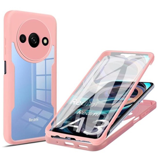 Husa pentru Xiaomi Redmi A3 + Folie - Techsuit ColorVerse 360 Series - Pink