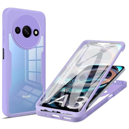 Husa pentru Xiaomi Redmi A3 + Folie - Techsuit ColorVerse 360 Series - Purple