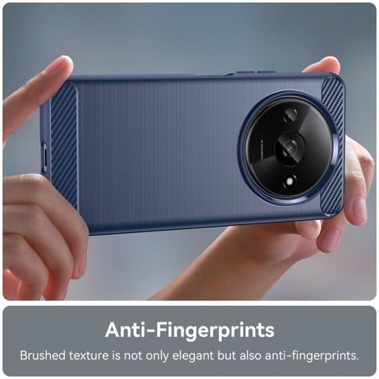 Husa pentru Xiaomi Redmi A3 - Techsuit Carbon Silicone - Blue